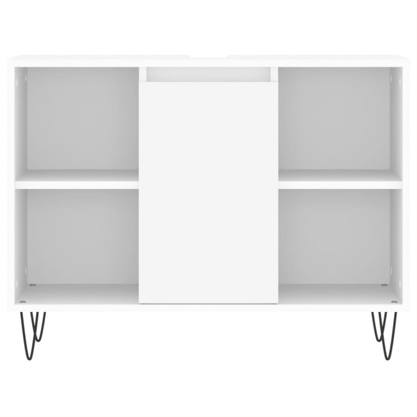 Mueble de baño madera de ingeniería blanco 80x33x60 cm M 5