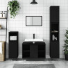 Mueble de baño madera de ingeniería negro 80x33x60 cm 1