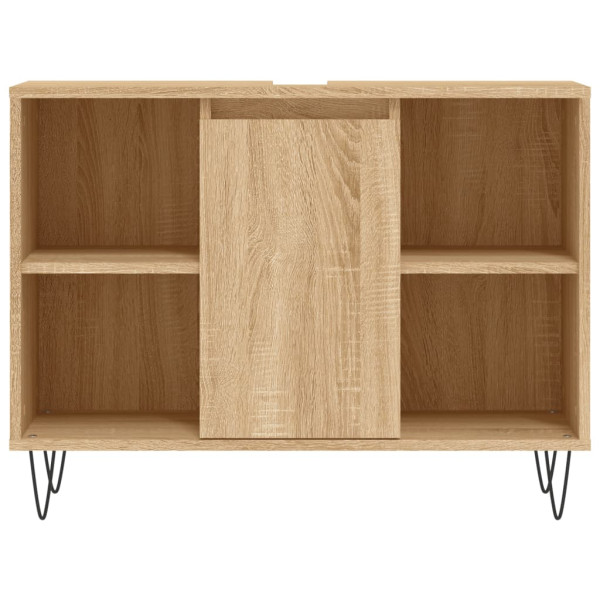Mueble de baño madera de ingeniería roble Sonoma 80x33x60 cm M 5