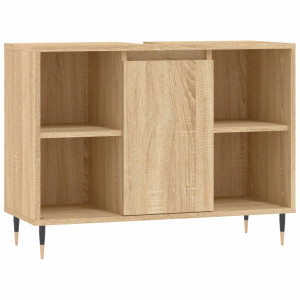 Mueble de baño madera de ingeniería roble Sonoma 80x33x60 cm H
