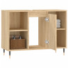 Mueble de baño madera de ingeniería roble Sonoma 80x33x60 cm 4