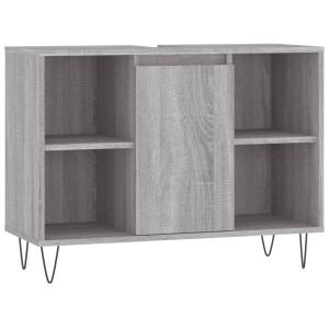 Mueble de baño madera de ingeniería gris Sonoma 80x33x60 cm H