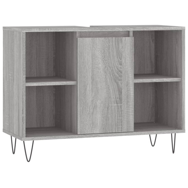 Mueble de baño madera de ingeniería gris Sonoma 80x33x60 cm M 2