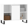 Mueble de baño madera de ingeniería blanco brillo 80x33x60 cm 3