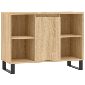 Mueble de baño madera de ingeniería roble Sonoma 80x33x60 cm H