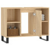 Mueble de baño madera de ingeniería roble Sonoma 80x33x60 cm 4