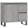 Armario de baño madera contrachapada gris Sonoma 65x33x60 cm 2