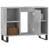 Mueble de baño madera de ingeniería gris hormigón 80x33x60 cm 4