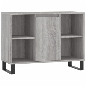 Mueble de baño madera de ingeniería gris Sonoma 80x33x60 cm H