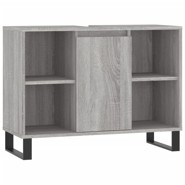 Mueble de baño madera de ingeniería gris Sonoma 80x33x60 cm M 2