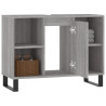 Mueble de baño madera de ingeniería gris Sonoma 80x33x60 cm 4