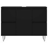 Armário de casa de banho 80x33x60 cm derivados de madeira preto 4
