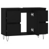 Mueble de baño madera de ingeniería negro 80x33x60 cm 5