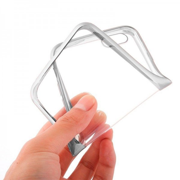 Carcasa COOL para iPhone XS Max Borde Metalizado (Plata) M 2