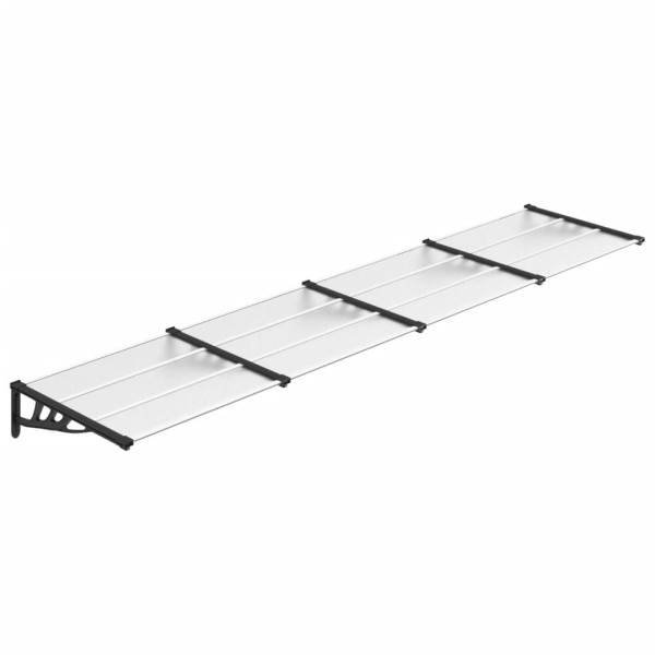Toldo para porta 396x90 cm policarbonato preto/transparente M 2