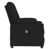 Sillón reclinable eléctrico de tela negro 5