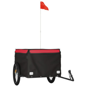 Reboque para bicicleta 45 kg ferro preto e vermelho H