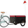 Remolque de carga para bicicleta hierro negro y rojo 45 kg 3