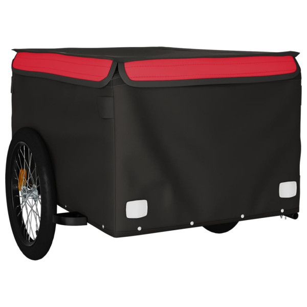 Remolque de carga para bicicleta hierro negro y rojo 45 kg M 4
