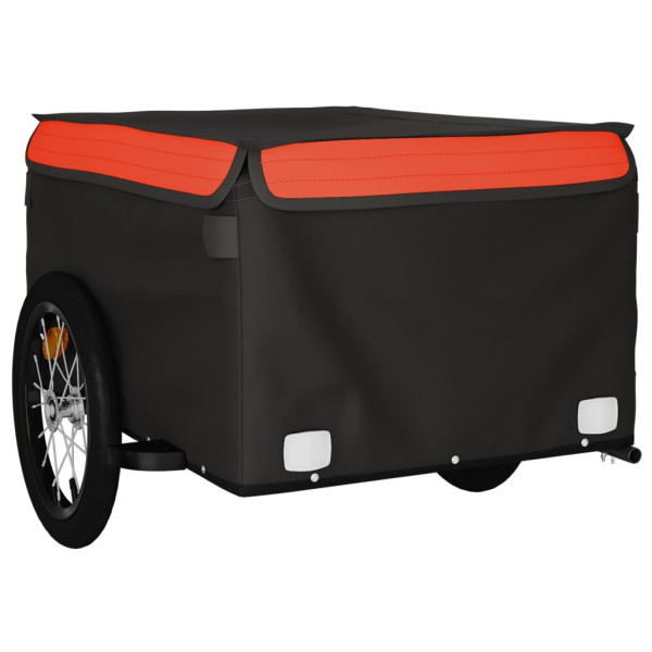 Remolque de carga para bicicleta hierro negro y naranja 45 kg M 4