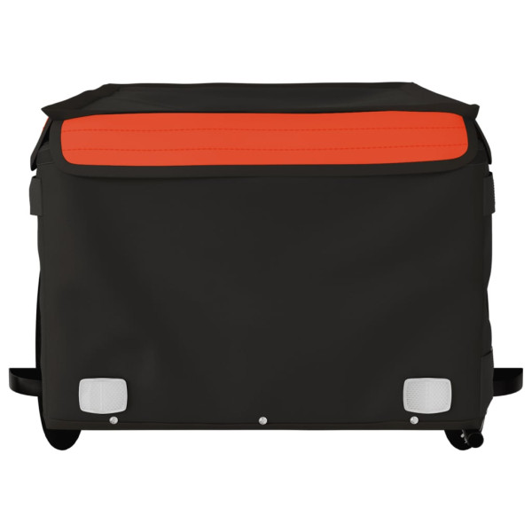 Remolque de carga para bicicleta hierro negro y naranja 45 kg M 5