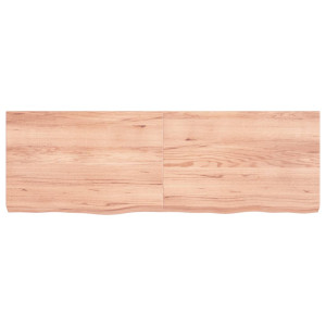 Estante de pared madera roble tratada marrón claro 120x40x6 cm H