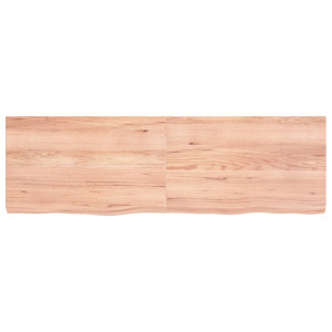 Estante de pared madera roble tratada marrón claro 160x50x6 cm H