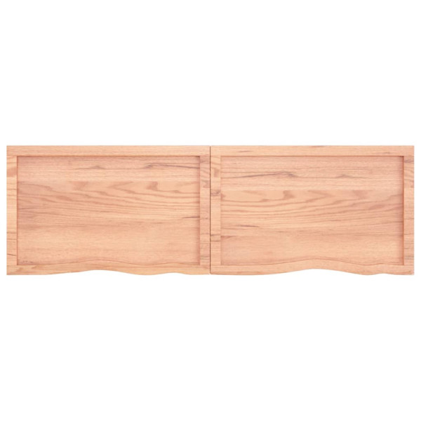 Estante de pared madera roble tratada marrón claro 160x50x6 cm M 3