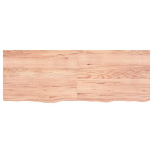 Estante de pared madera roble tratada marrón claro 140x50x6 cm H