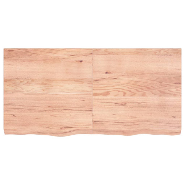 Estante de pared madera roble tratada marrón claro 120x60x6 cm M 2