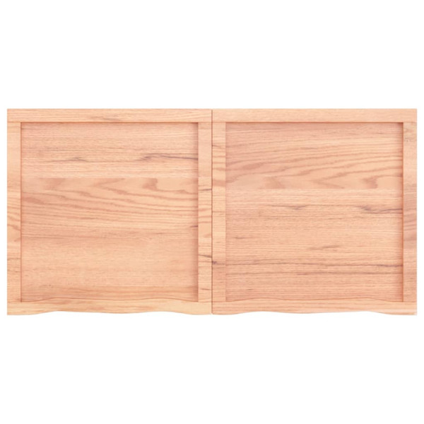 Estante de pared madera roble tratada marrón claro 120x60x6 cm M 3
