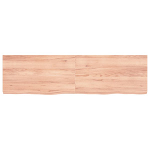 Estante de pared madera roble tratada marrón claro 180x50x6 cm H