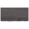 Estante de pared madera roble tratada gris oscuro 120x60x6 cm 2