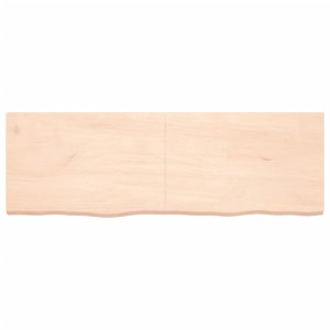 Prateleira de parede 180x60x(2-6)cm carvalho maciço não tratado H