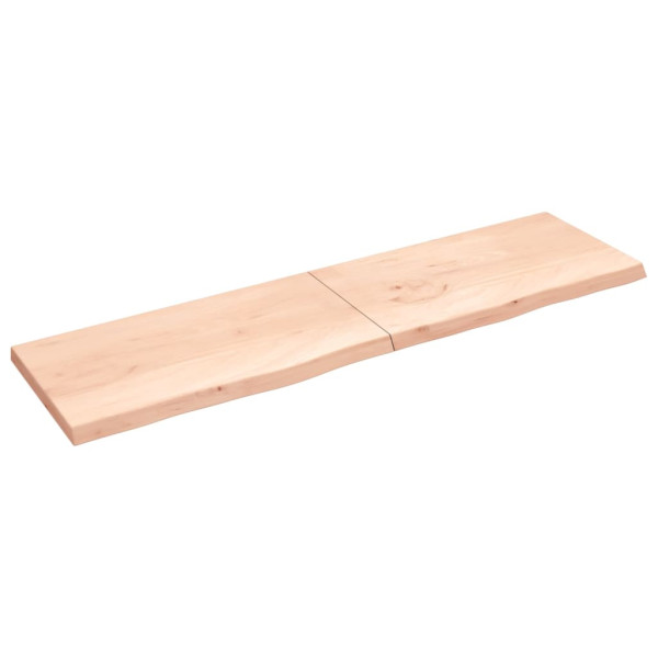 Estante de pared madera maciza de roble sin tratar 220x60x6 cm D