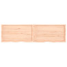 Estante de pared madera maciza de roble sin tratar 220x60x6 cm 3