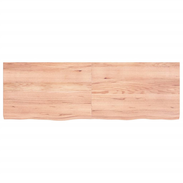 Estante de pared madera roble tratada marrón claro 120x40x4 cm M 2