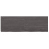 Estante de pared madera de roble tratada gris oscuro 120x40x6cm 2