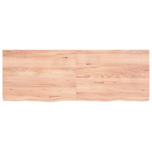 Estante de pared madera roble tratada marrón claro 140x50x4 cm H