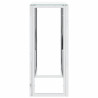 Mesa consola 70x30x70 cm aço inoxidável e vidro prateado 4