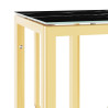 Mesa consola 70x30x70 cm aço inoxidável e vidro dourado 5