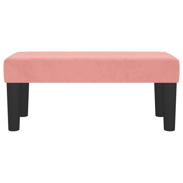 Banco de terciopelo rosa 70x30x30 cm M 3