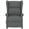 Sillón orejero reclinable eléctrico de tela gris oscuro 3