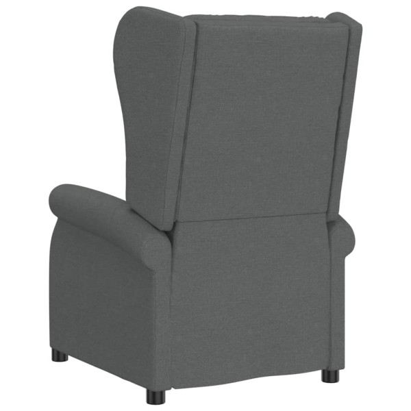 Sillón orejero reclinable eléctrico de tela gris oscuro M 5