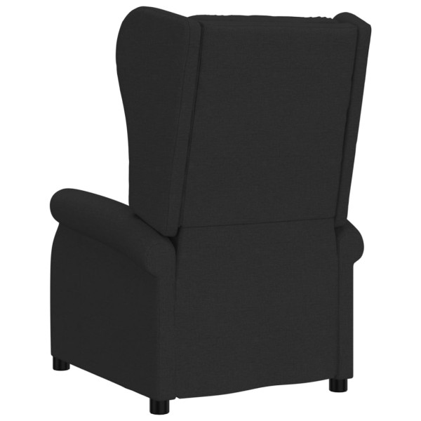 Sillón orejero reclinable eléctrico tela negro M 5