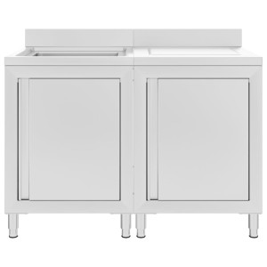 Armário c/ lava-louça cozinha comercial 120x60x96cm aço inoxid. H