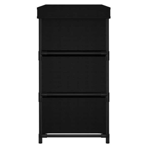 Armário de arrumação com 6 gavetas 55x29x55 cm aço preto M 4