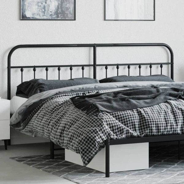 Cabeceira de cama 200 cm metal preto M 3