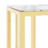Mesa consola 70x30x70 cm aço inoxidável e vidro dourado 5