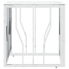Mesa de centro 50x50x50 cm aço inoxidável e vidro prateado 4